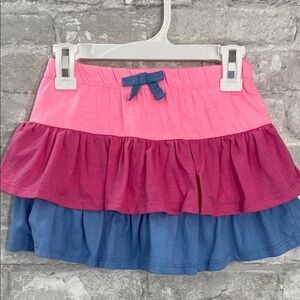 Tommy Bahama Pink and Blue Ruffle Mini Skirt